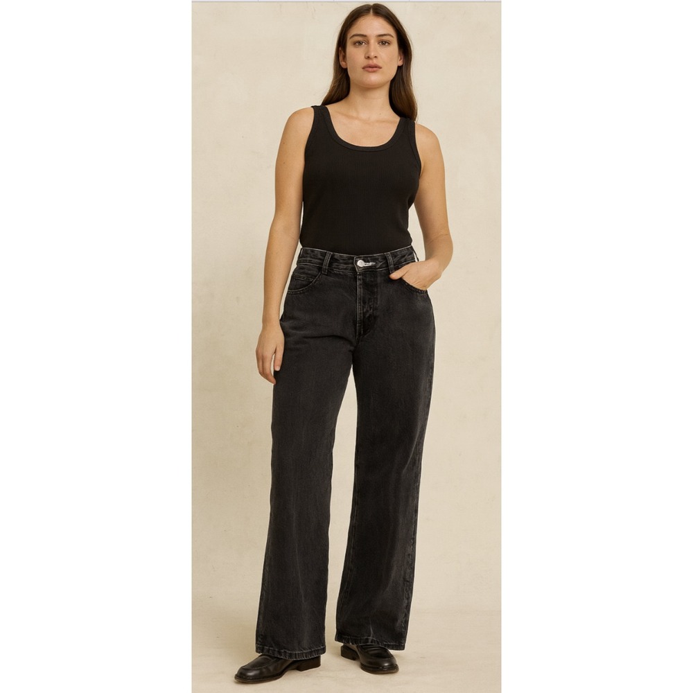 Marithe Francois Girbaud Vintage High Waist Bootcut Jeans Charcoal Womens 12